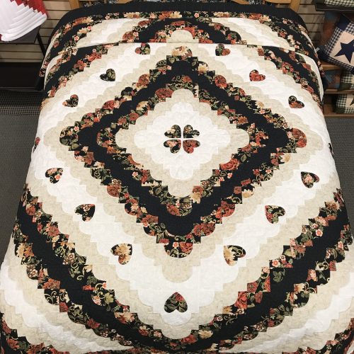 Hearts All Around Quilt- Queen- Family Farm Handcrafts