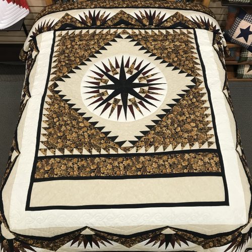 Mariners Compass Quilt- Queen- Family Farm Handcrafts