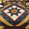 Log Cabin Lone Star Quilt - Queen - Family Farm Handcrafts