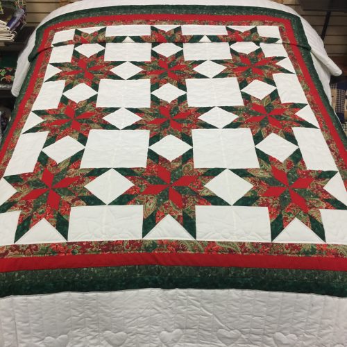 Christmas Colonial Star Quilt-Queen-Family Farm Handcrafts