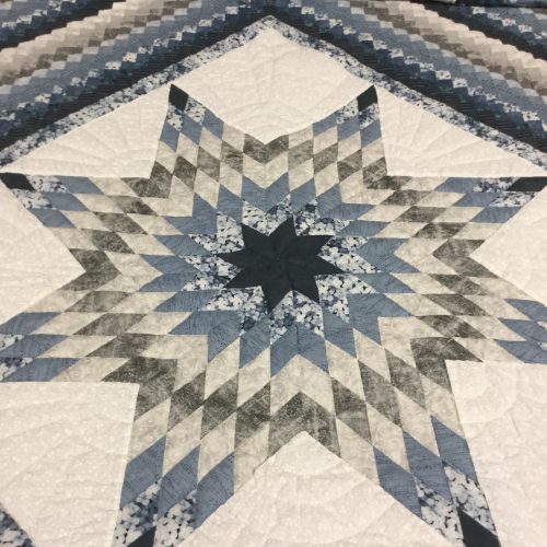 Star Postage Stamp Quilt-King-Family Farm Handcrafts