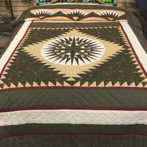Mariner's Compass Quilt-Twin-Family Farm Handcrafts