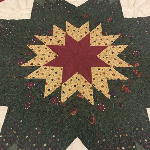 Log Cabin Lone Star Quilt-Twin-Family Farm Handcrafts