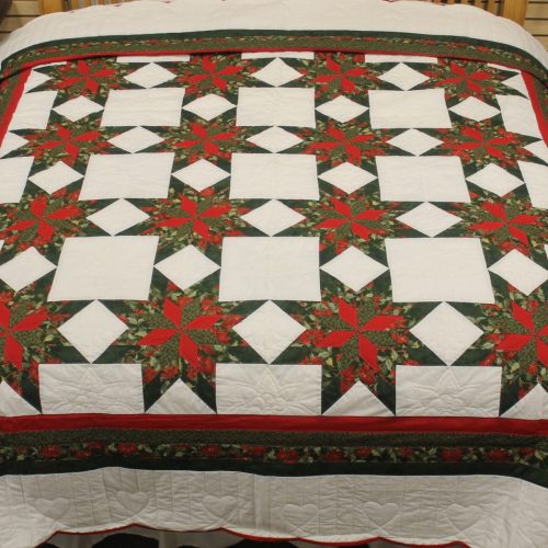Holiday Quilts | Christmas Colonial Star Quilt | King Quilt | Family Farm Quilts