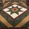 Log Cabin Lone Star Quilt-Queen-Family Farm Handcrafts