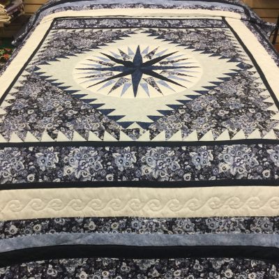 Mariner's Compass Quilt-King-Family Farm Handcrafts